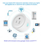 Multifunctional home smart mini Round Wifi Smart US Plug Socket Wall Plug